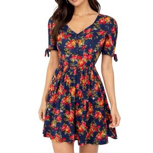 Vintage 80’s S.L. Petites Floral Baby Doll Dress - Size 6